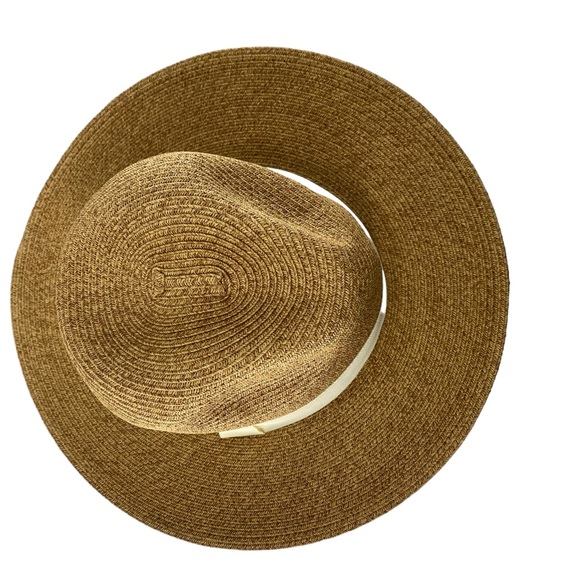 Toucan Hats Tuckernuck NEW Ivory Cream Wide Brim Packable Fedora Sun Hat Size M - Picture 7 of 10